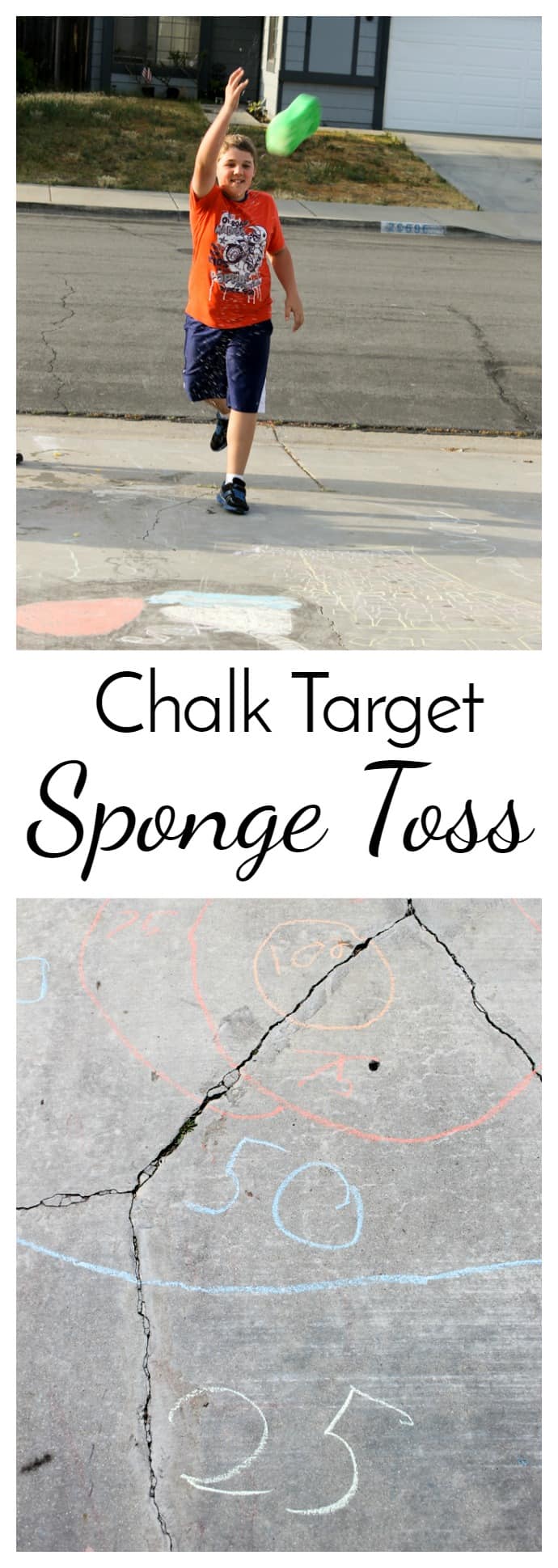 Easy Sidewalk Chalk Activities: summertime family fun - Simple and Seasonal