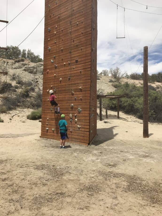 outdoor rock climbing wall