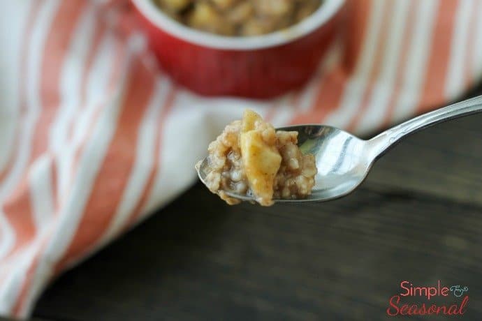 Quick, easy and bursting with flavor, Microwave Caramel Apple Oatmeal is the perfect breakfast for busy mornings!