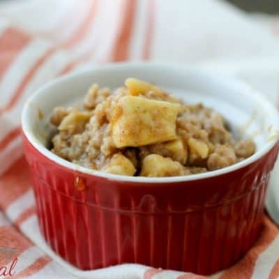 Quick, easy and bursting with flavor, Microwave Caramel Apple Oatmeal is the perfect breakfast for busy mornings!