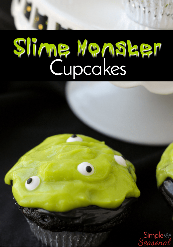 Slime Monster Cupcakes - Simple and Seasonal