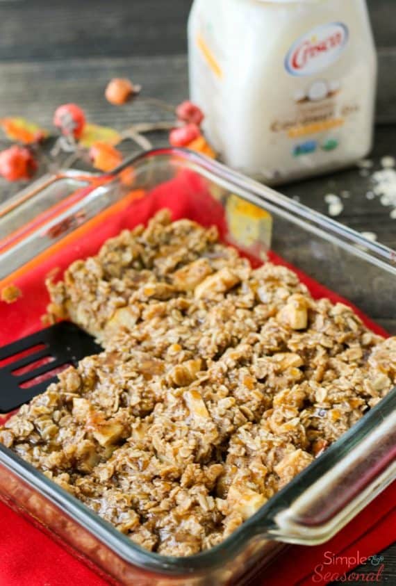 Caramel Apple Baked Oatmeal Simple and Seasonal