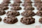 A rich chocolate cookie bursting with mint, these Chocolate Mint Chip Cookies will be the star of any dessert tray. Just add milk!