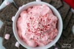 This easy, five minute Peppermint Fluff recipe is perfect for Christmas parties. It's sweet, creamy and perfect with chocolate crackers or cookies!