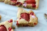 These Chocolate Strawberry Blondies are perfect for any celebration! The sweet cookie dough base is full of chocolaty goodness and the strawberries on top keep it fresh and a little tart. Strawberries and chocolate belong together any time of the year!
