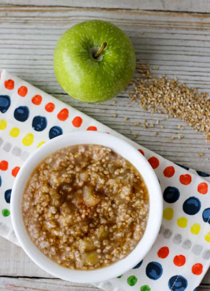 crockpot-express-apple-oatmeal apple and steel cut oats