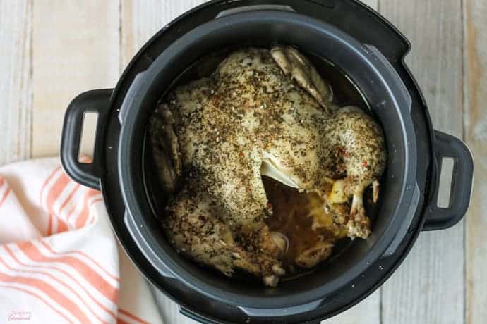 whole chicken cooked in a Crockpot Express | Crockpot Express Whole Chicken