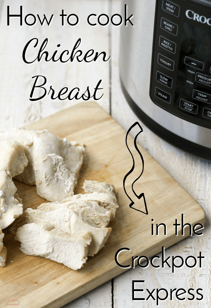 Make a batch of Crockpot Express Chicken Breast and get meal prep done for the week all at once! Instructions for cooking frozen chicken breasts included! #CrockpotExpress #CPE #PressureCooking #Chicken  via @nmburk