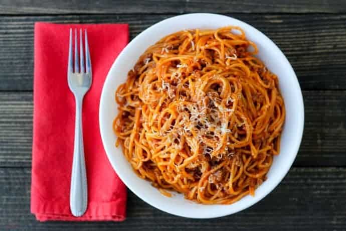 Crockpot Express Spaghetti - Simple and Seasonal