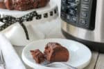 Slice of Crockpot Express Triple Chocolate Cake