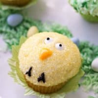 Looking for something to do with the kids over Spring Break? Make these Easy Easy Cupcakes and put some of that Easter candy to good use!