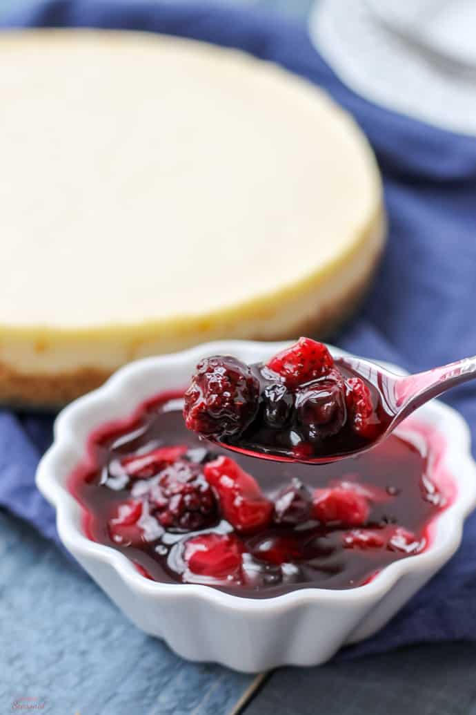 Crockpot Express Cheesecake with Triple Berry Sauce No Fail Recipe