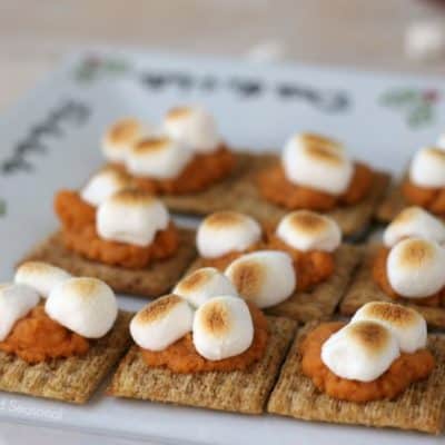 Capture the flavors of the season in these easy Sweet Potato Bites featuring Nutmeg and Cinnamon Triscuit Crackers!