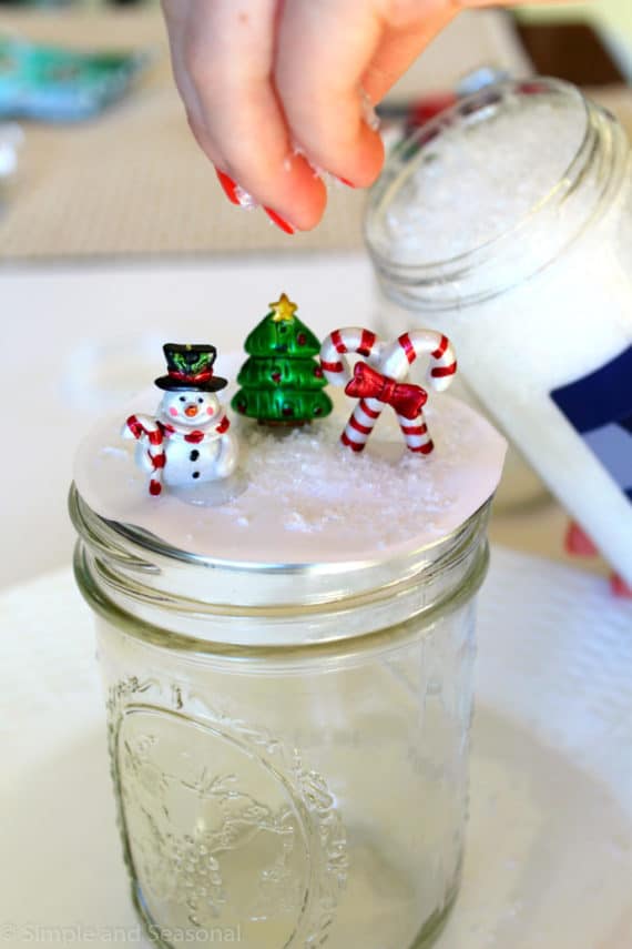 Snow Globe Mason Jars - Simple and Seasonal