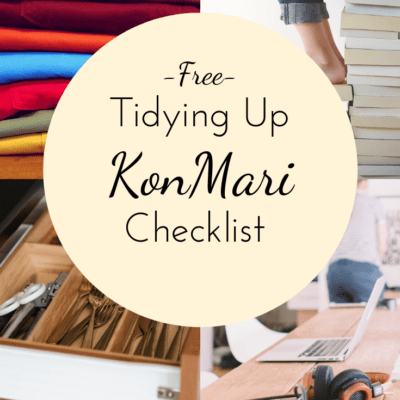 Get your home tidy and decluttered with this free printable KonMari checklist. It will help you work through your home quickly and easily!