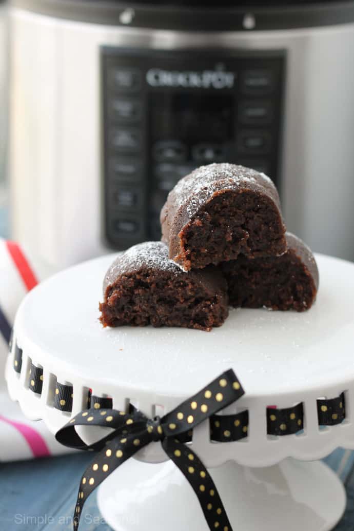 Make a batch of these delicious and gooey Crockpot Express Brownies (using a brownie mix) and enjoy dessert without heating up the kitchen! via @nmburk