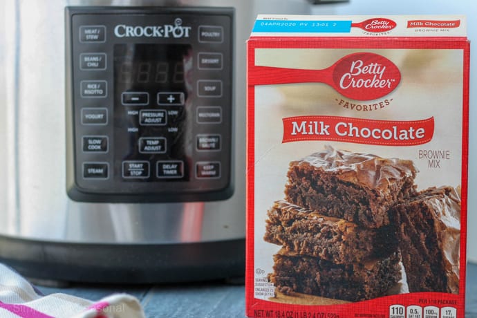 Crockpot Express Brownies box mix