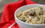 Rich and incredibly flavorful, Crockpot Express Mushroom Risotto is so much easier to make than its stove top counterpart!