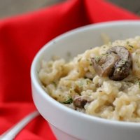 Rich and incredibly flavorful, Crockpot Express Mushroom Risotto is so much easier to make than its stove top counterpart!