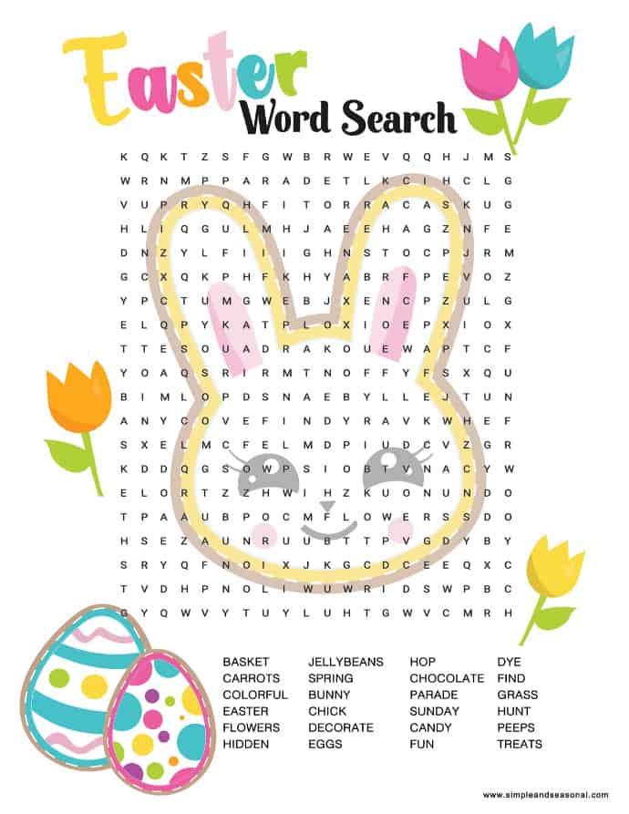 Easter Word Search 5 easy Easter activities for kids