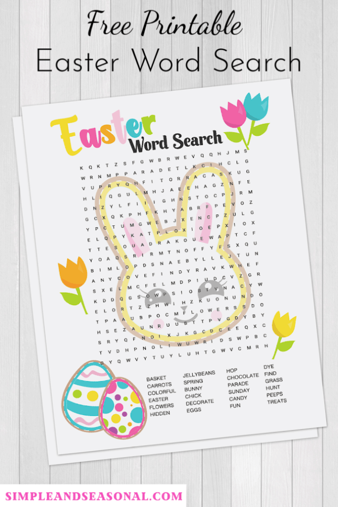 Easter Word Search 5 easy Easter activities for kids