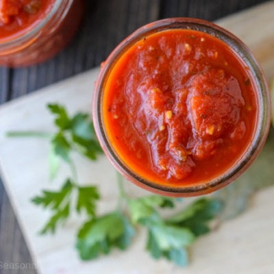 Enjoy a rich, bright sauce that tastes like it's been simmering all day when you make Crockpot Express Spaghetti Sauce! 