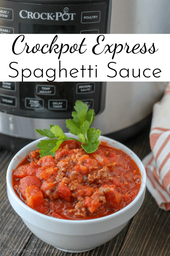 Crockpot Express Spaghetti Sauce - Simple and Seasonal