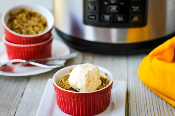 Perfect cool day for a warm apple crisp in my Hello Kitty Crockpot