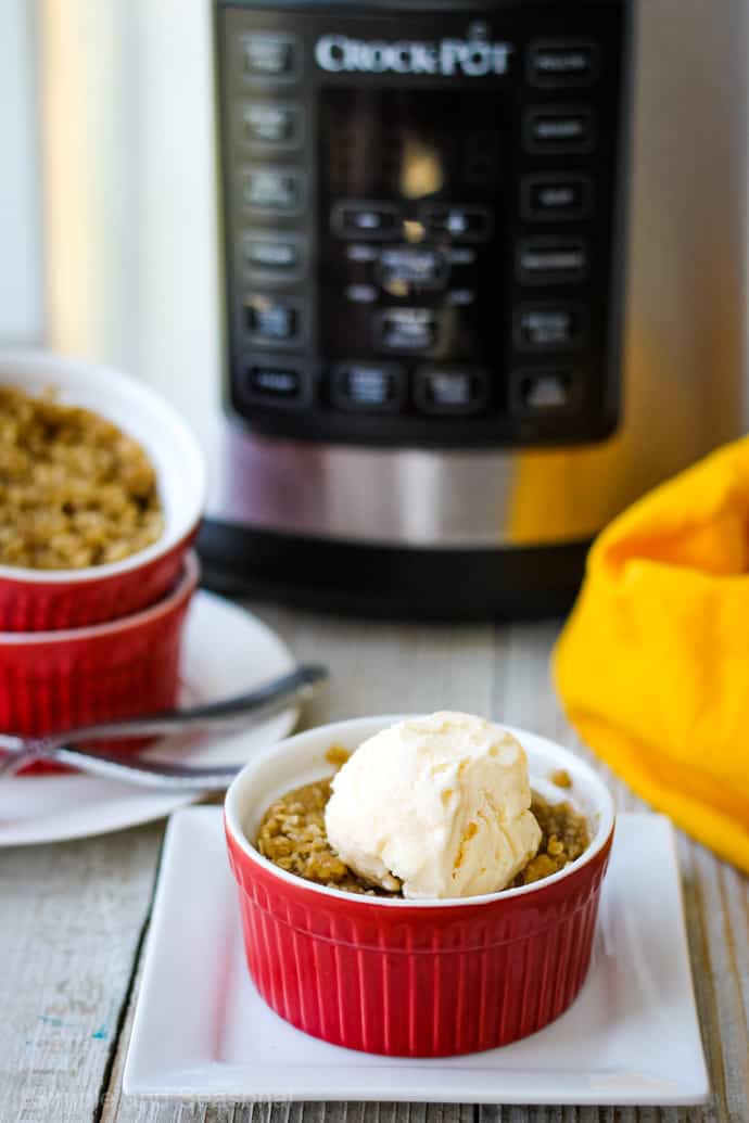 Perfect cool day for a warm apple crisp in my Hello Kitty Crockpot