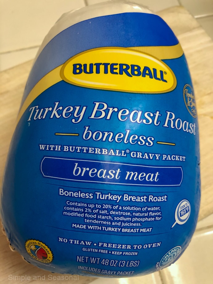 3 pound turkey breast in wrapper