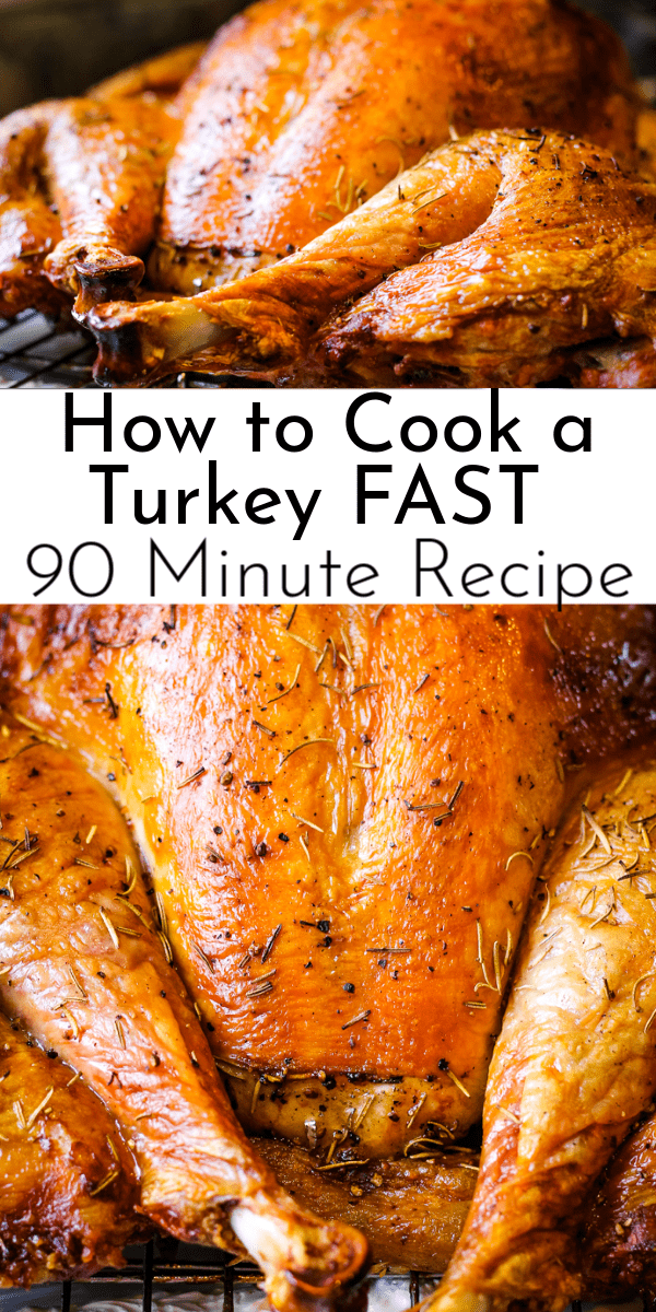 With golden, crispy skin and tender, juicy meat, this 90 minute turkey recipe takes the stress out of Thanksgiving!  via @nmburk