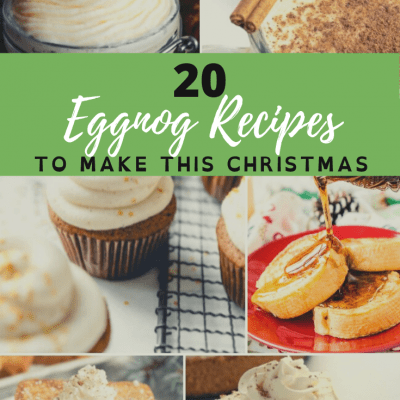 collage image of eggnog recipes