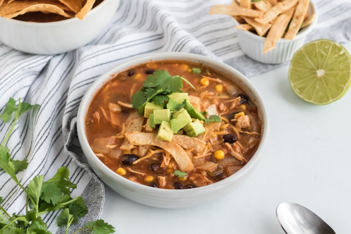 Chicken Tortilla Soup: slow cooker or pressure cooker recipe