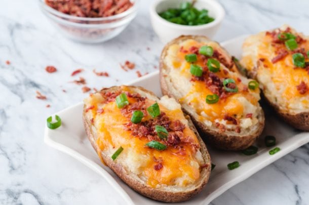 Twice Baked Potatoes: easy game day food - Simple and Seasonal