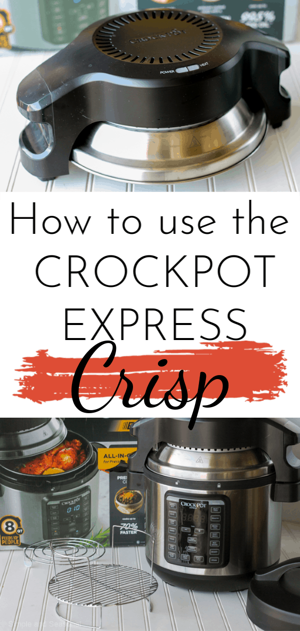 collage image of the Crockpot Express Crisp