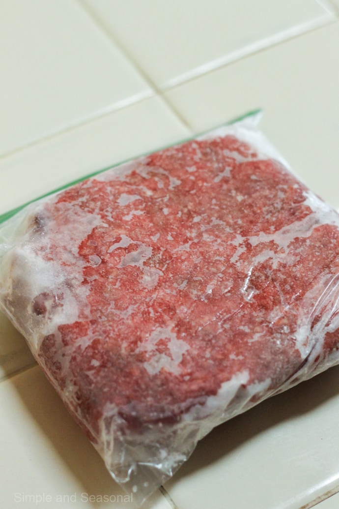 Frozen ground beef discount recipe