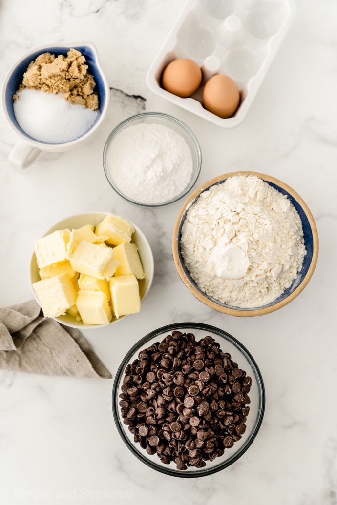 chewy chocolate chip cookie ingredients