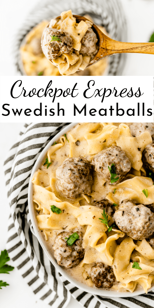 A classic comfort food, Crockpot Express Swedish Meatballs is an easy one pot dinner! via @nmburk