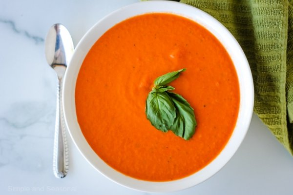 Roasted Red Pepper and Tomato Soup - Simple and Seasonal