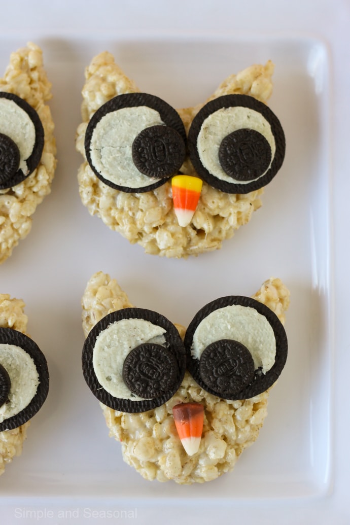 owl treats with candy corn beaks