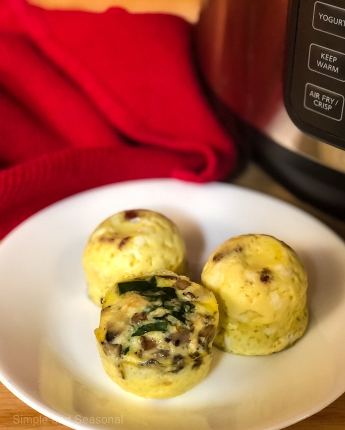 cooked egg bites on a plate