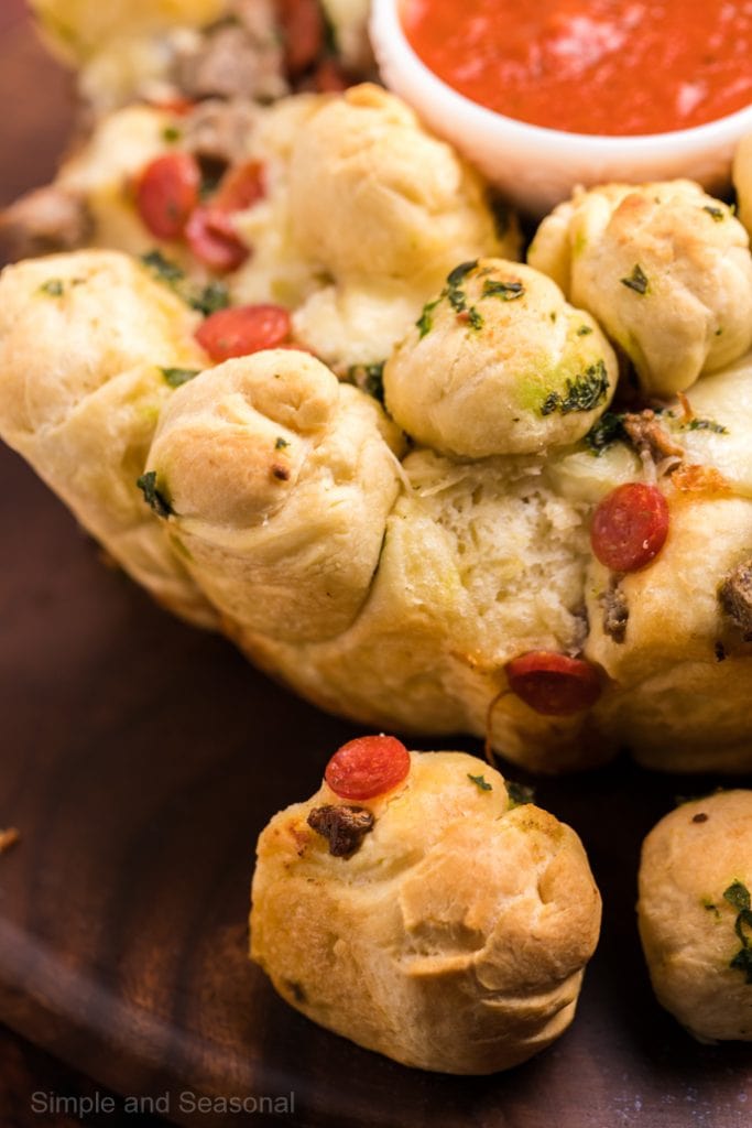 Garlic Butter Pizza Monkey Bread Simple and Seasonal