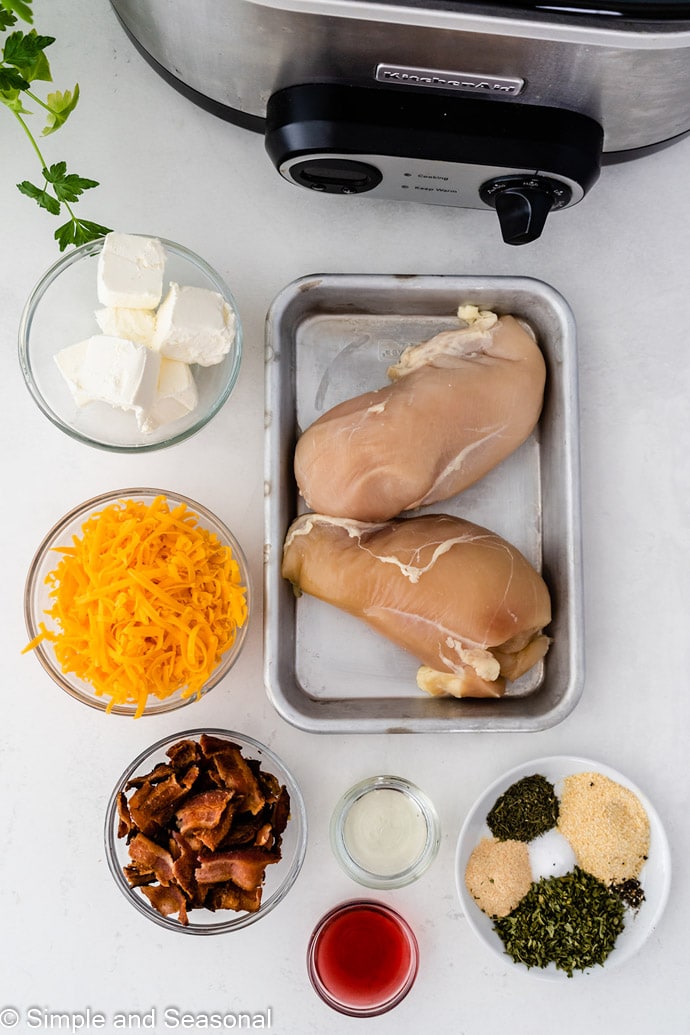 ingredients for slow cooker crack chicken