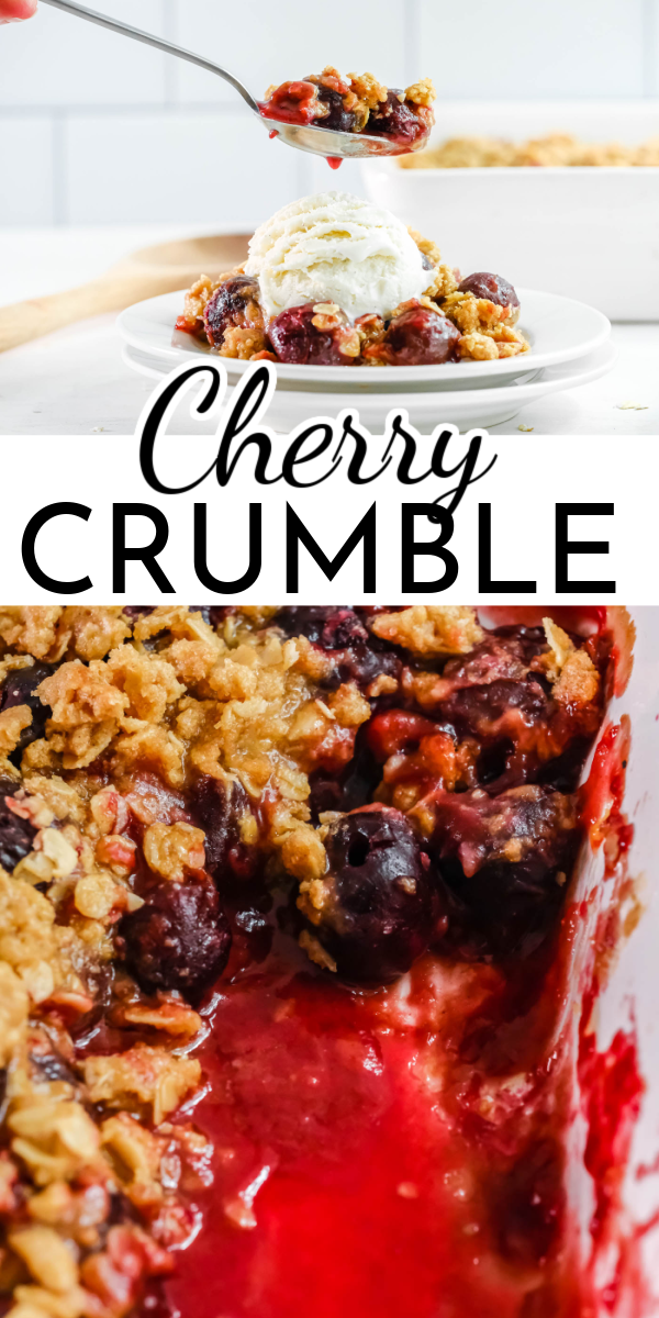 Made with either fresh or frozen cherries, Cherry Crumble is a perfect blend of sweet and tart flavors! via @nmburk