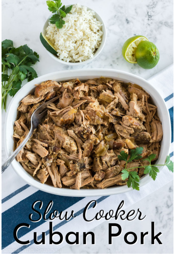 Slow Cooker Cuban Pork - Simple and Seasonal