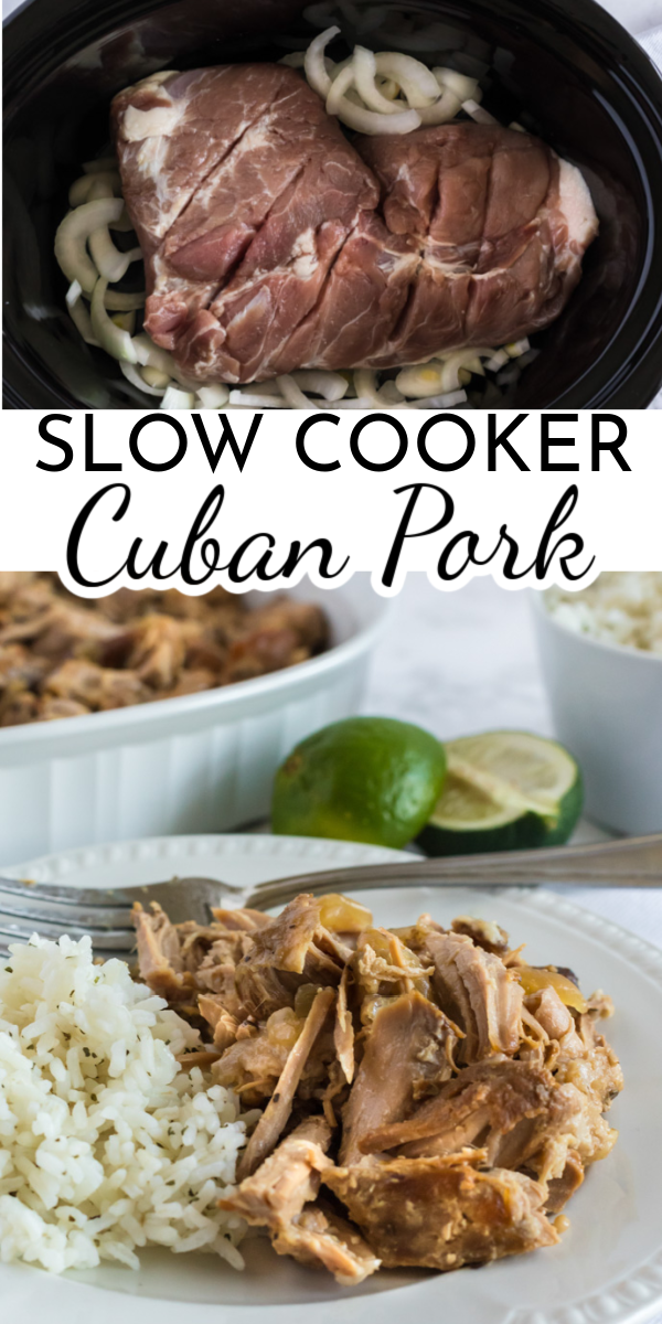 Add some variety to your menu with this "dump it and forget it" Slow Cooker Cuban Pork. It's full of flavor and makes great leftovers, too! via @nmburk