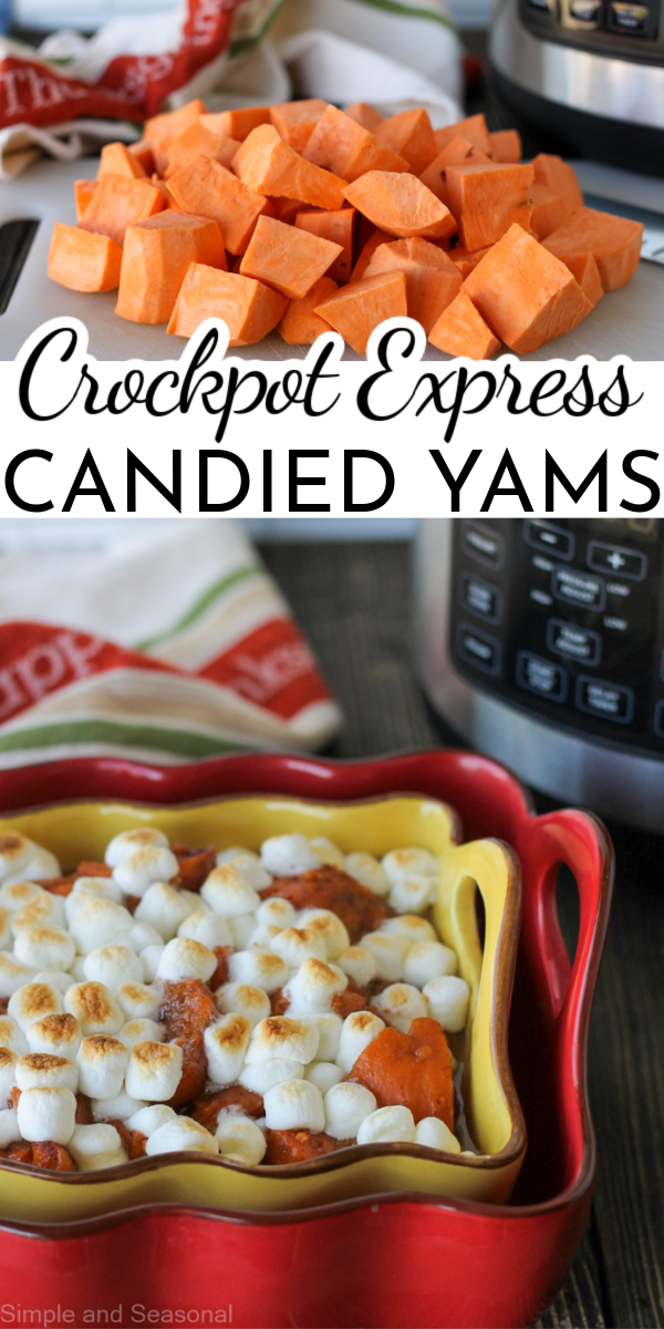 This isn't just a "shortcut" or pot-in-pot recipe. Crockpot Express Candied Yams are made start to finish in the pressure cooker (in minutes!)  via @nmburk
