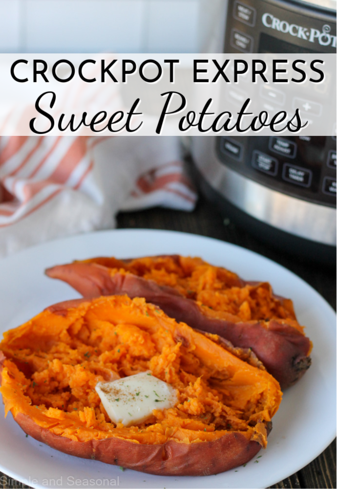 Crockpot Express Baked Potatoes - Simple and Seasonal