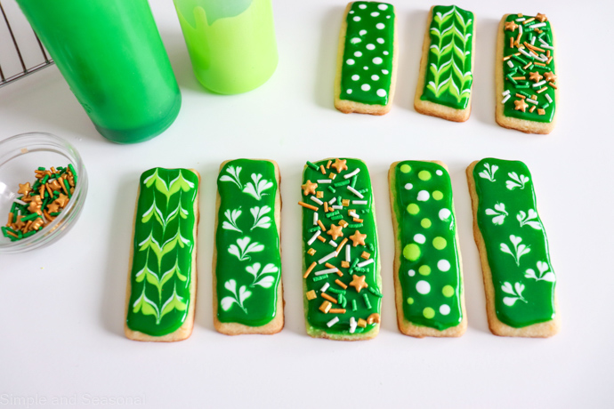 variety of st. patrick's day sugar cookies decorated