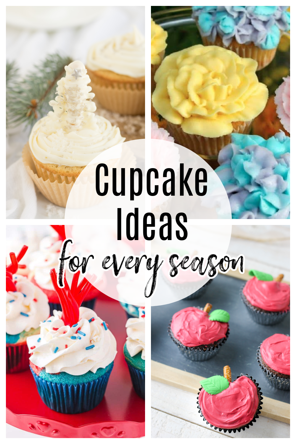 Celebrate every season of the year with these easy cupcake ideas. This cupcake collection includes recipes for every major (and some not-so-major) holiday and season from January to December! via @nmburk